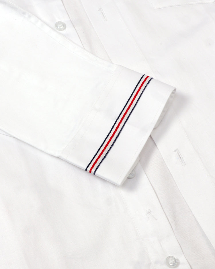 pattern white shirt