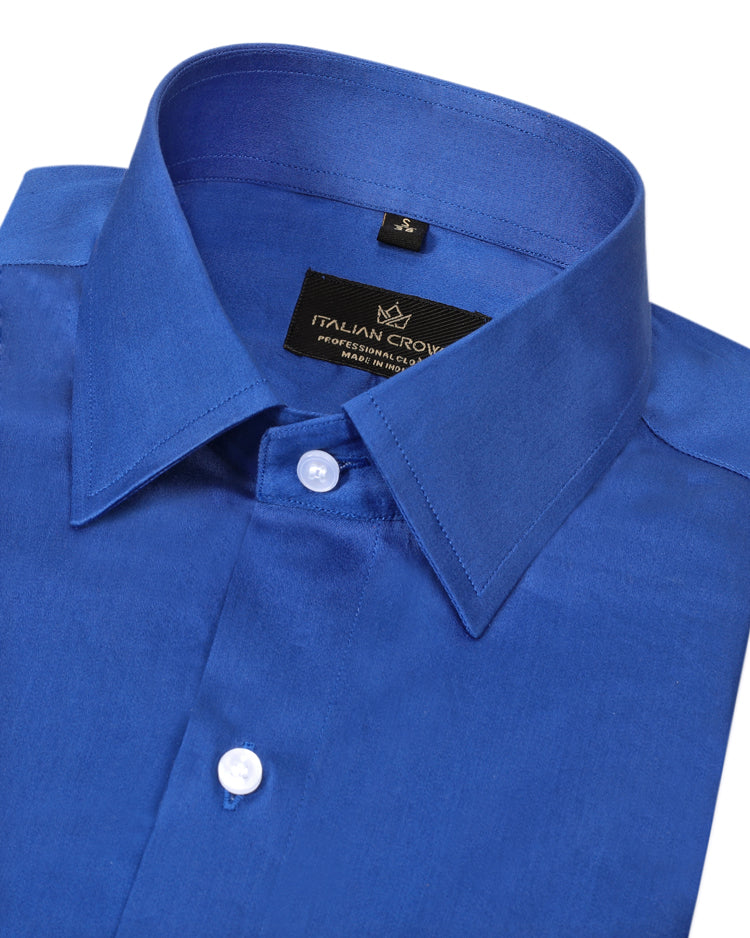 Persian blue Egyptian cotton shirt for men