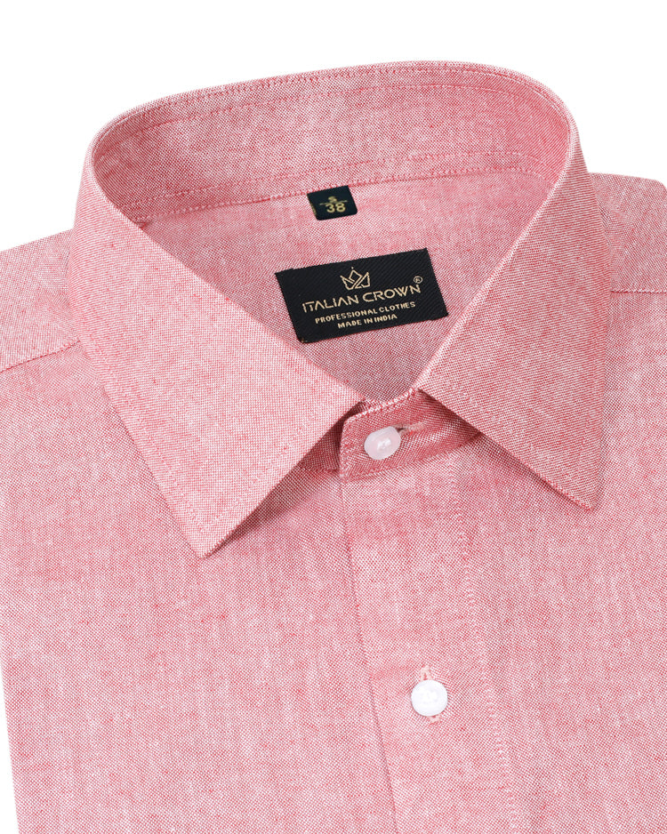 Pink cotton shirt for men