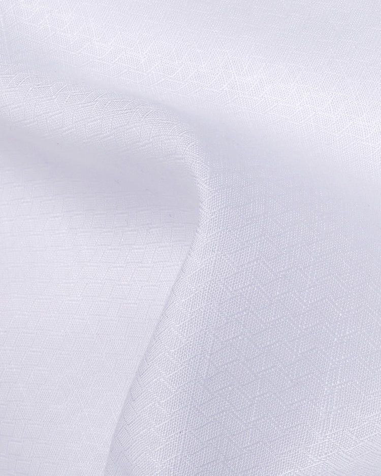 White formal shirt with texture for men