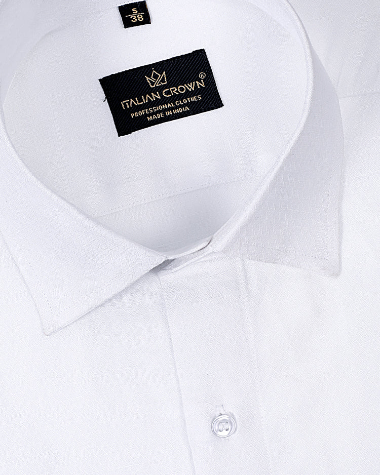 White jacquard shirt men