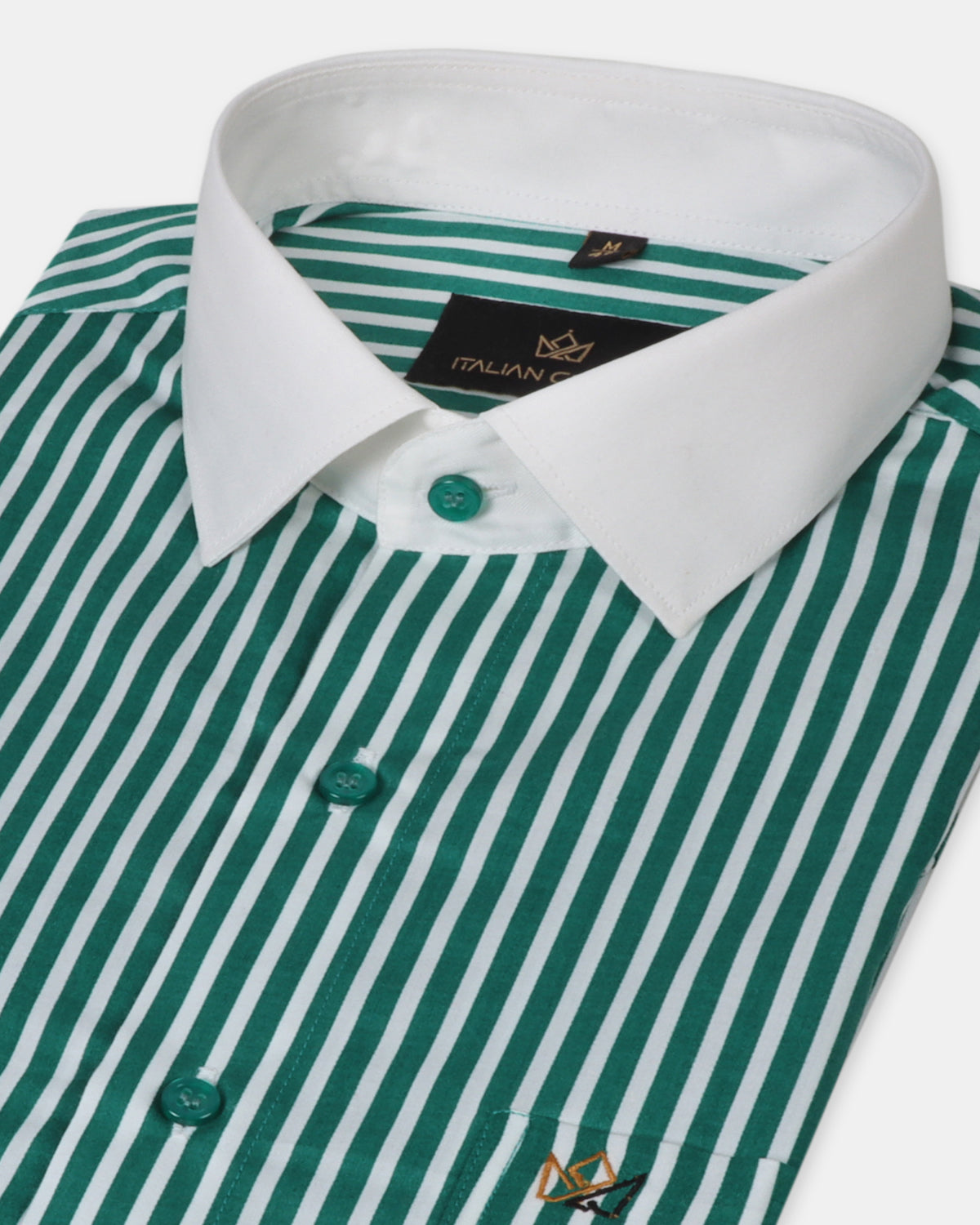 green striped shirt