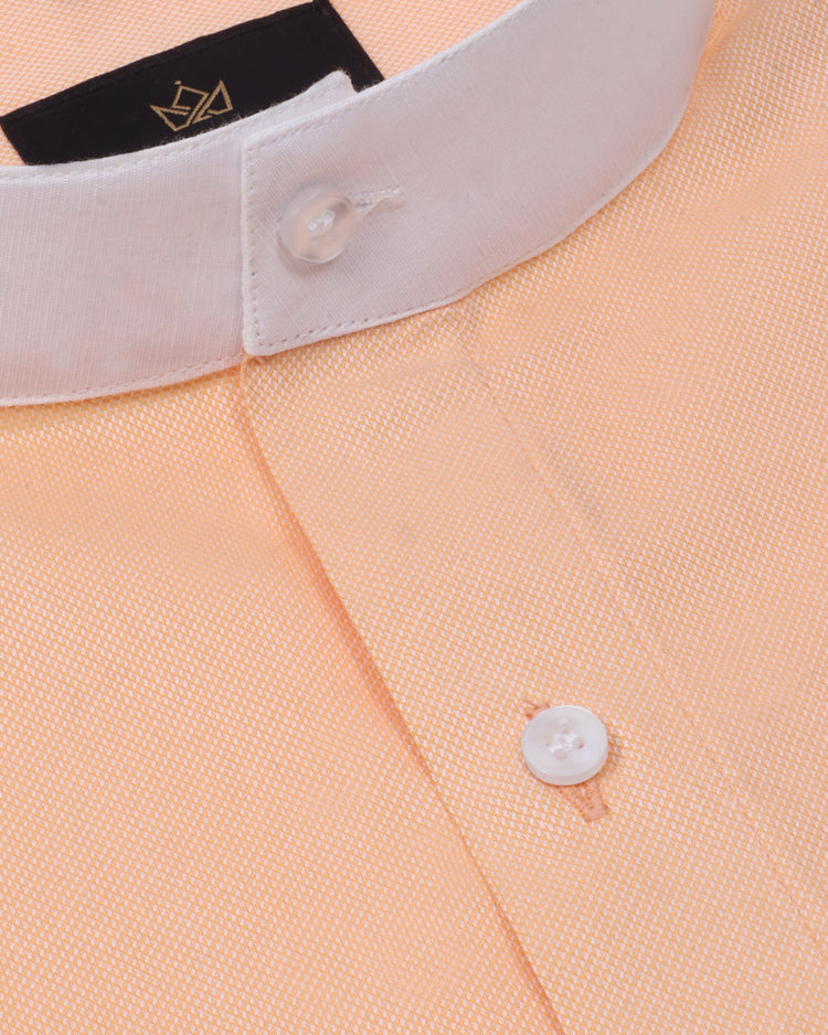 mandarin collar shirt with blazer