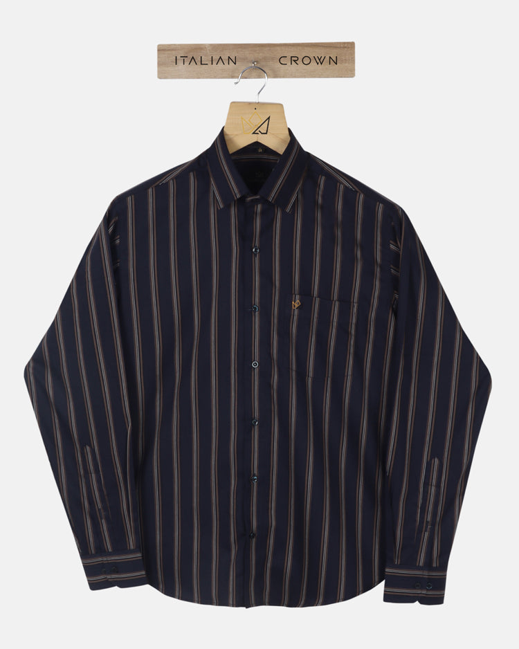 navy blue stripe shirt