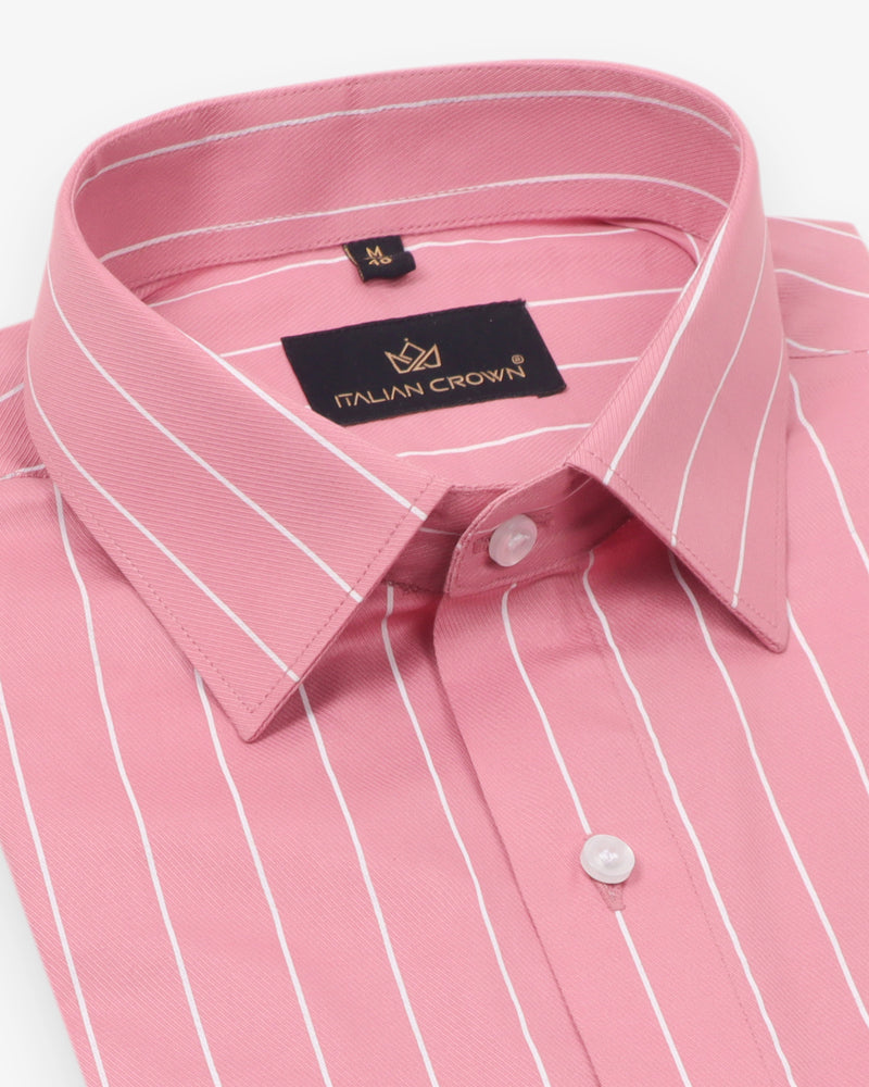 pink striped shirt