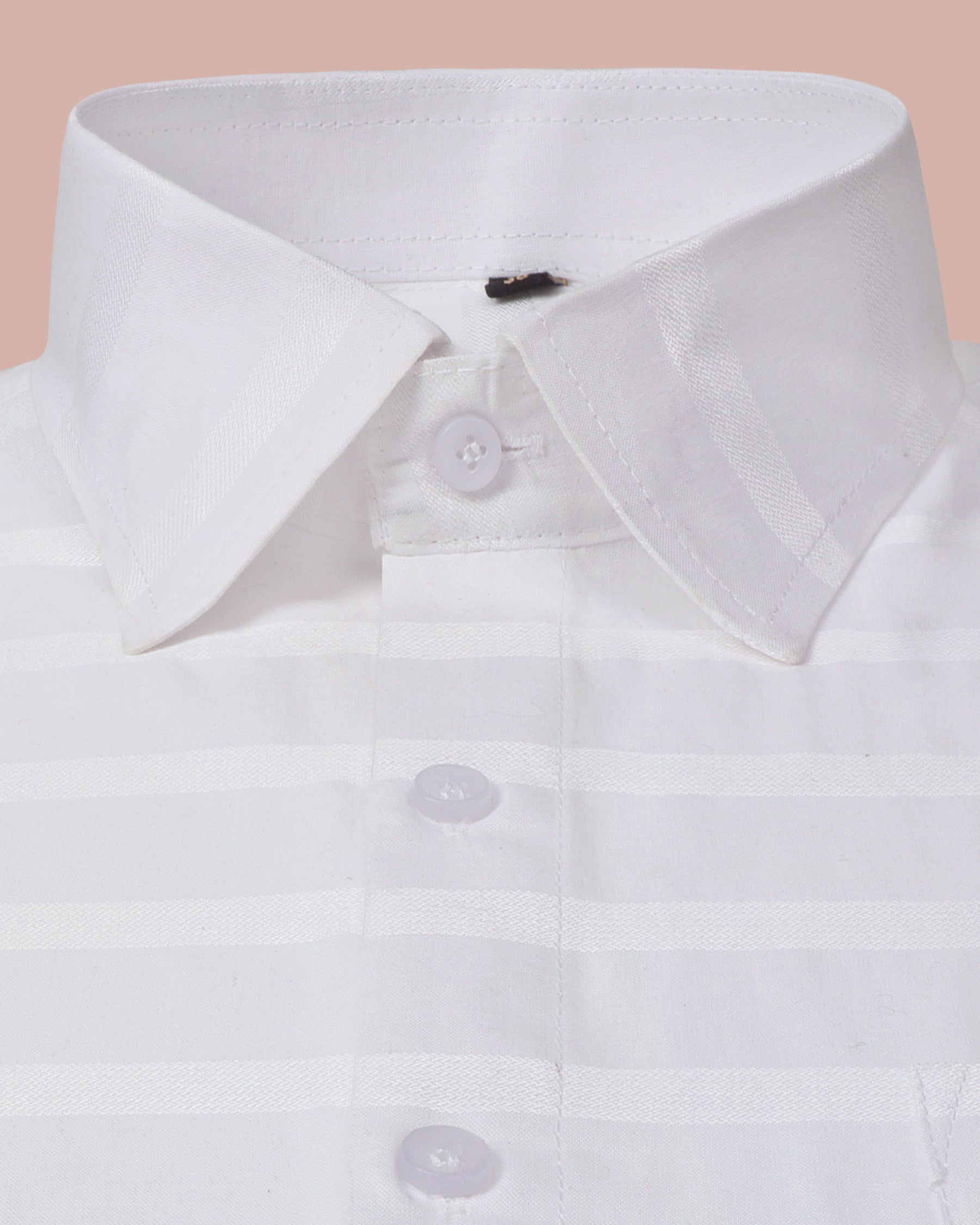 Tony White Jacquard Pattern Mens Shirts