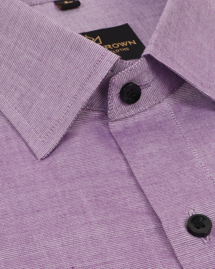 purple check shirt