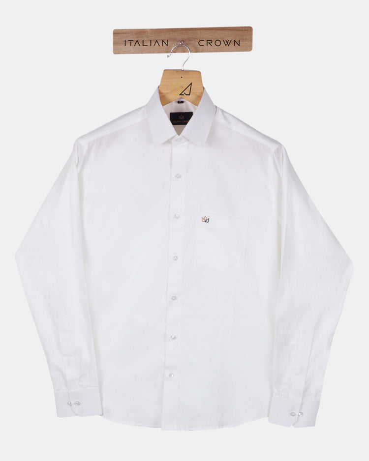 white cotton oxford shirt