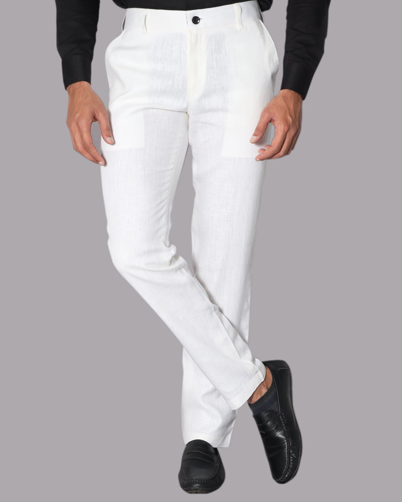 white linen pant