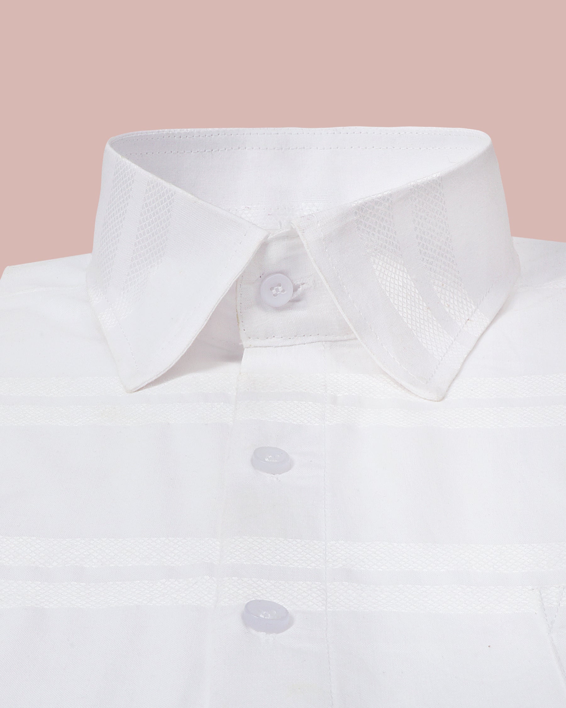 Stylish Horizontal Stripe Jacquard Shirt