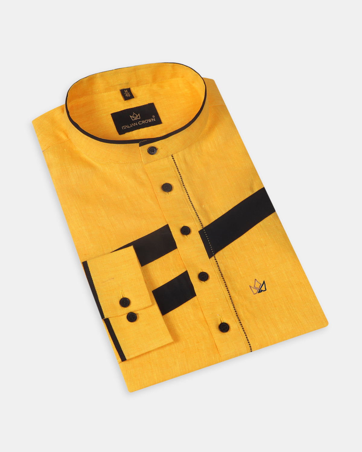 yellow short kurta for men